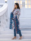 White Colour Rayon Print With Thread Work Kurti With Pant Dupatta Aaradhna 2028 Online Wholesale